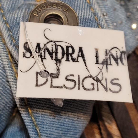 Custom Jean Jacket w/Louis Vuitton Fringe - Picture 6 of 7